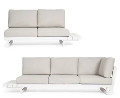 Best Bizzotto SALOTTO ANGOLARE IN ALLUMINIO BIANCO WG20 - INFINITY