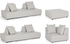 Best Bizzotto SALOTTO ANGOLARE IN TESSUTO PER ESTERNO COLOR SABBIA - PIPER