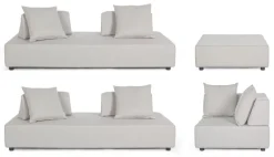 Best Bizzotto SALOTTO ANGOLARE IN TESSUTO PER ESTERNO COLOR SABBIA - PIPER