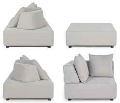 Best Bizzotto SALOTTO ANGOLARE IN TESSUTO PER ESTERNO COLOR SABBIA - PIPER