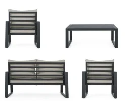 Clearance Bizzotto SALOTTO IN ALLUMINIO ANTRACITE LH32 - CAPTIVA