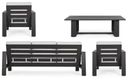 Hot Bizzotto SALOTTO IN ALLUMINIO ANTRACITE YK13 - BALTIC