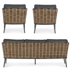 Hot Bizzotto SALOTTO IN FIBRA SINTETICA ANTRACITE YK13 - MARIBELA