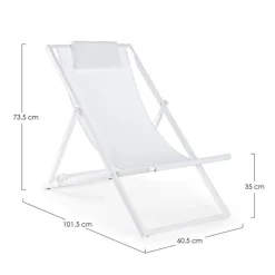 New Bizzotto SDRAIO IN ALLUMINIO BIANCA - TAYLOR