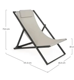 New Bizzotto SDRAIO IN ALLUMINIO GRIGIO SCURO - TAYLOR