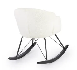 Best Bizzotto SEDIA A DONDOLO EFFETTO BOUCLE' BIANCA - SIBILLA