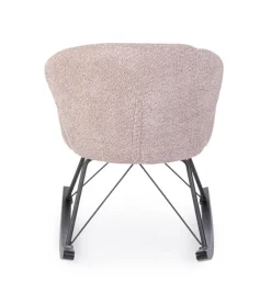 Discount Bizzotto SEDIA A DONDOLO EFFETTO BOUCLE' ROSA ANTICO - SIBILLA