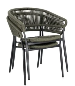 Discount Bizzotto SEDIA C-BR ALGAIDA ANTRACITE/VERDE