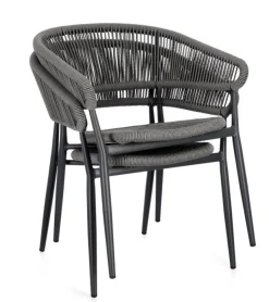 Bizzotto SEDIA C-BR ALGAIDA ANTRACITE/GRIGIO