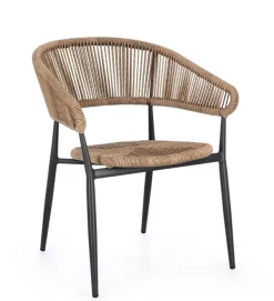 Hot Bizzotto SEDIA C-BR ALGAIDA ANTRACITE/NATURAL