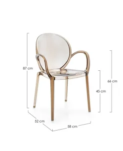 Outlet Bizzotto SEDIA C-BR CAMILLA COFFEE