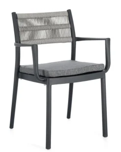 Outlet Bizzotto SEDIA C-BR C-C ALVIN ANTRACITE/GRIGIO CH