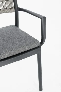 Outlet Bizzotto SEDIA C-BR C-C ALVIN ANTRACITE/GRIGIO CH