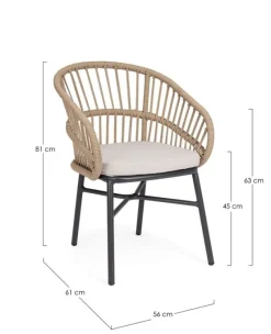 Outlet Bizzotto SEDIA C-BR C-C ODIVELAS BEIGE