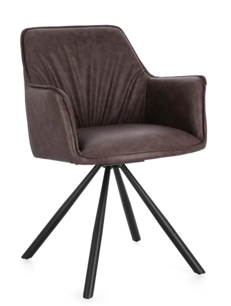 New Bizzotto SEDIA C-BR GIREV.BREVAL MARRONE SCURO