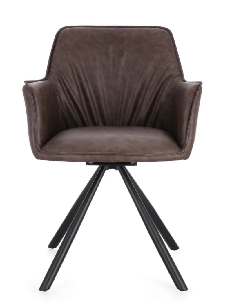 New Bizzotto SEDIA C-BR GIREV.BREVAL MARRONE SCURO