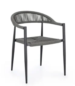 Outlet Bizzotto SEDIA C-BR JANDIA ANTRACITE/GRIGIO