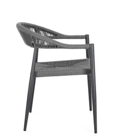 Outlet Bizzotto SEDIA C-BR JANDIA ANTRACITE/GRIGIO