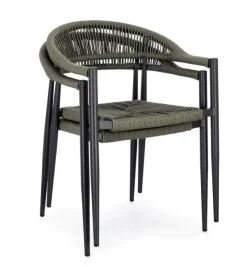 Bizzotto SEDIA C-BR JANDIA ANTRACITE/VERDE