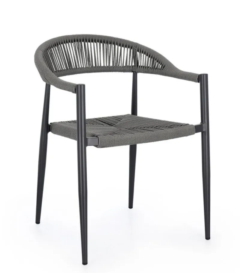 Clearance Bizzotto SEDIA C-BR JANDIA ANTRACITE/GRIGIO