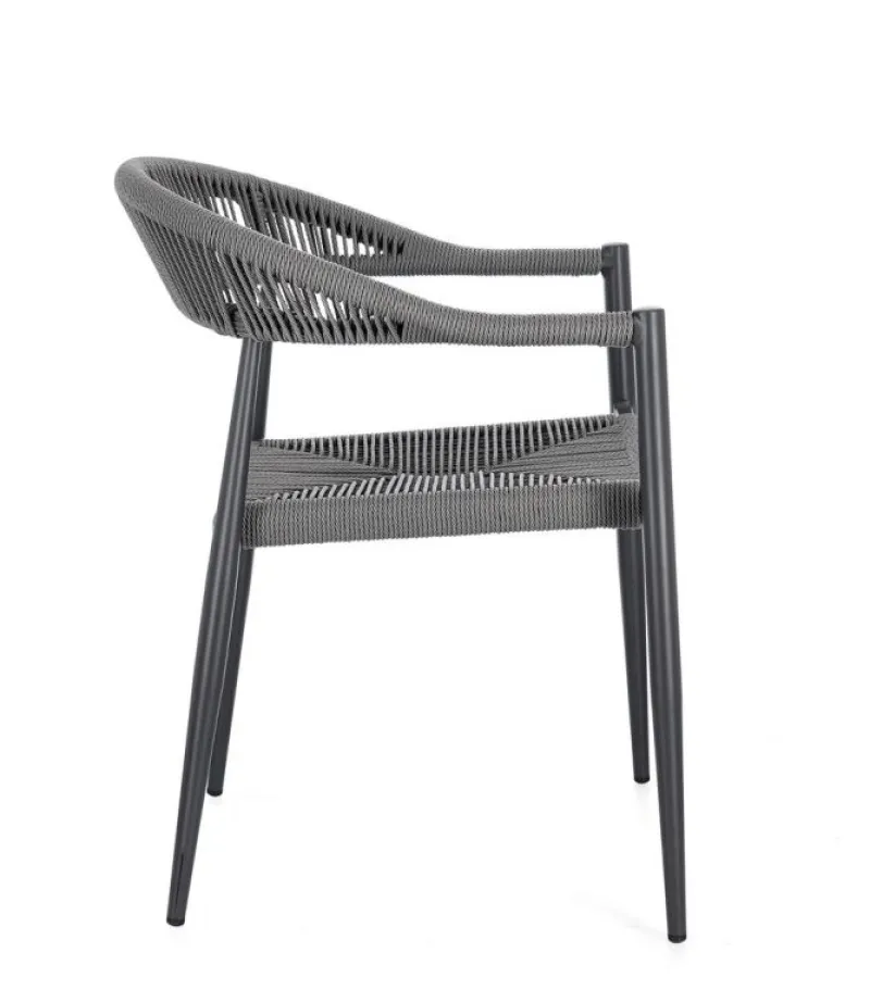 Clearance Bizzotto SEDIA C-BR JANDIA ANTRACITE/GRIGIO