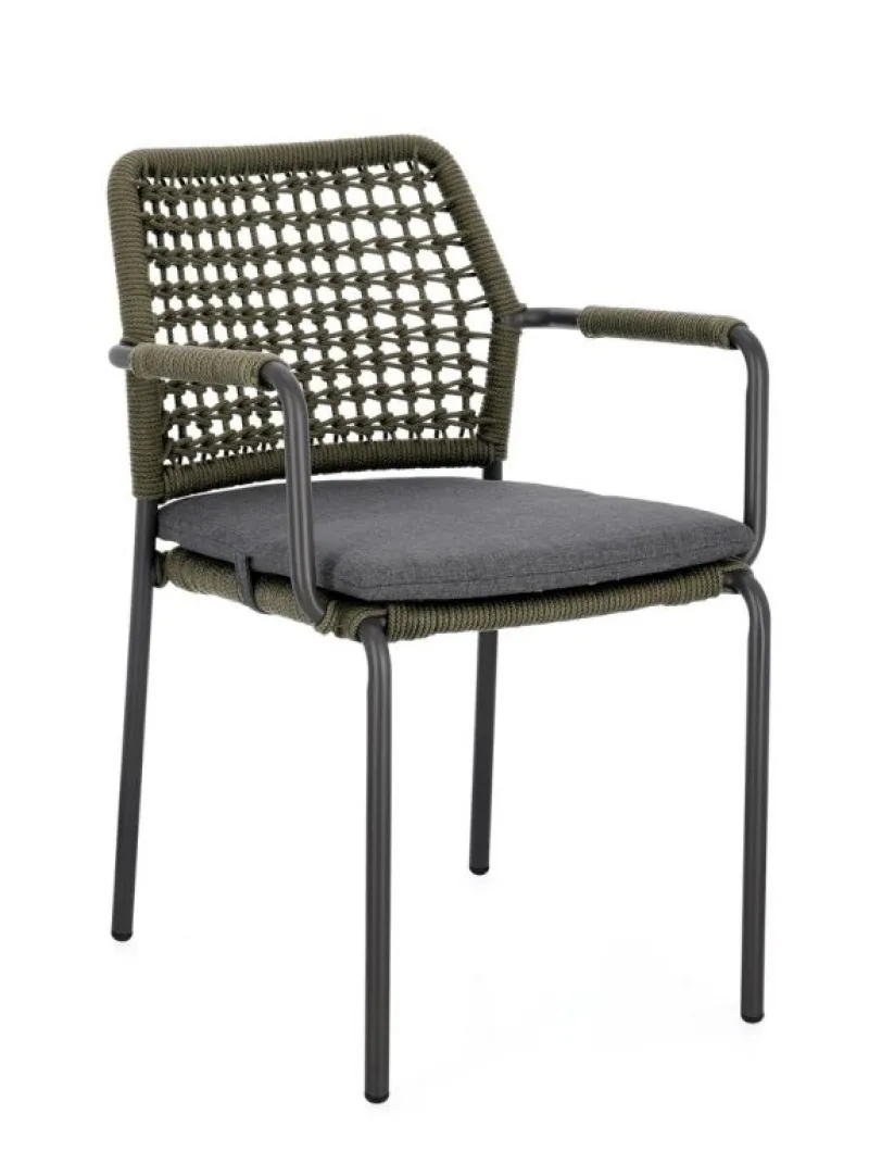 Online Bizzotto SEDIA C-BR RAJADA ANTRACITE/VERDE