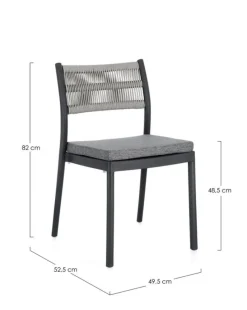 Clearance Bizzotto SEDIA C-C ALVIN ANTRACITE/GRIGIO CHIARO