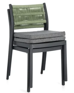 New Bizzotto SEDIA C-C ALVIN ANTRACITE/VERDE