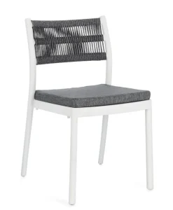 Clearance Bizzotto SEDIA C-C ALVIN BIANCO/GRIGIO SCURO