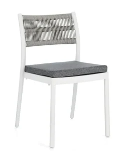 Clearance Bizzotto SEDIA C-C ALVIN BIANCO/GRIGIO CHIARO