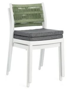 Bizzotto SEDIA C-C ALVIN BIANCO/VERDE