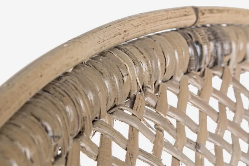 Outlet Bizzotto SEDIA CON BRACCIOLI IN FIBRE NATURALI - EDELINA