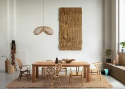 New Bizzotto SEDIA CON BRACCIOLI IN FIBRE NATURALI MIELE - EDELINA