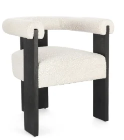 Outlet Bizzotto SEDIA EFFETTO BOUCLE' NERO NATURALE - AGAPE