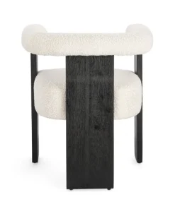 Outlet Bizzotto SEDIA EFFETTO BOUCLE' NERO NATURALE - AGAPE