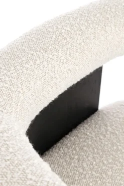 Outlet Bizzotto SEDIA EFFETTO BOUCLE' NERO NATURALE - AGAPE