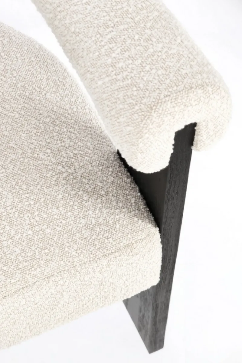 Outlet Bizzotto SEDIA EFFETTO BOUCLE' NERO NATURALE - AGAPE