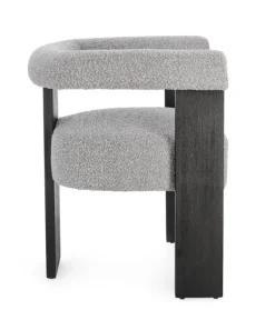 Best Bizzotto SEDIA EFFETTO BOUCLE' NERO GRIGIO - AGAPE