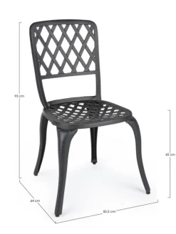 Best Bizzotto SEDIA IN ALLUMINIO ANTRACITE - FAENZA