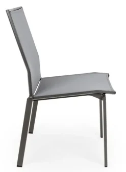 Best Bizzotto SEDIA IN ALLUMINIO IMPILABILE ANTARCITE GK52 - CRUISE