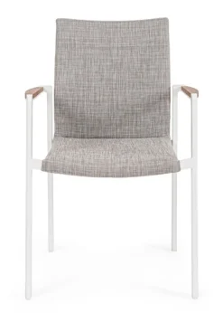 Bizzotto SEDIA IN ALLUMINIO IMPILABILE BIANCO WG20 - JALISCO