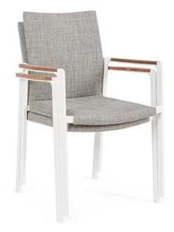 Bizzotto SEDIA IN ALLUMINIO IMPILABILE BIANCO WG20 - JALISCO