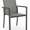 Best Bizzotto SEDIA IN ALLUMINIO IMPILABILE ANTRACITE CX23 - KONNOR