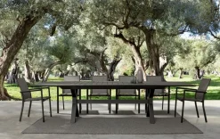 Best Bizzotto SEDIA IN ALLUMINIO IMPILABILE ANTRACITE CX23 - KONNOR