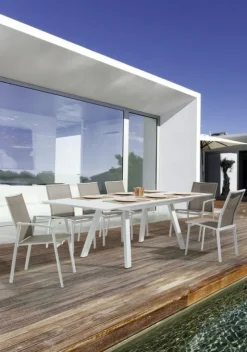 Sale Bizzotto SEDIA IN ALLUMINIO IMPILABILE BIANCO GK50 - CRUISE