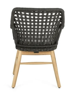 Clearance Bizzotto SEDIA IN ALLUMINIO NERA - WILSON