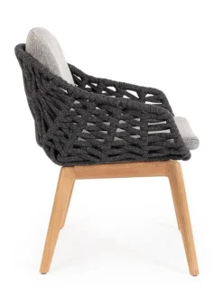 Bizzotto SEDIA IN CORDA ANTRACITE - TAMIRES
