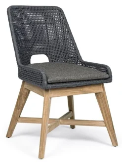 Outlet Bizzotto SEDIA IN CORDA PER ESTERNO COLOR ARDESIA - HESPERIA