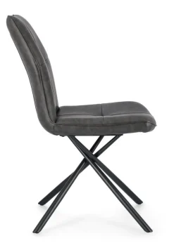 Hot Bizzotto SEDIA IN ECOPELLE ANTRACITE - KEPLER