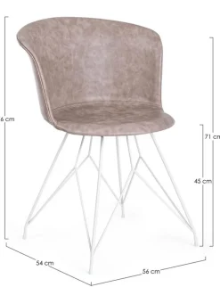 Hot Bizzotto SEDIA IN ECOPELLE BEIGE - LOFT